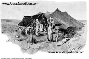 The Kurdish encampment on Mount Ararat.